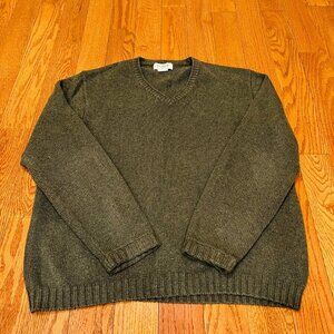 Vintage J Crew 90's Cotton Knit Sweater Men’s Size Large Green Oarsman